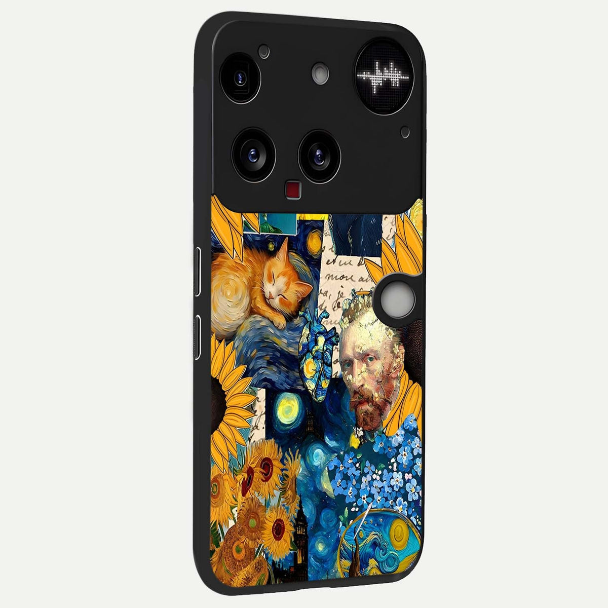  Sunflower Chic Mood Custom Name back cover For Nothing Phone 3 slim fit glass case with vibrant aesthetic design