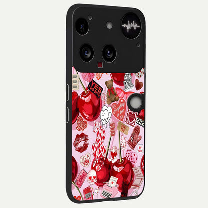  Sweet Cherry Chaos back cover For Nothing Phone 3 slim fit glass case with vibrant aesthetic design