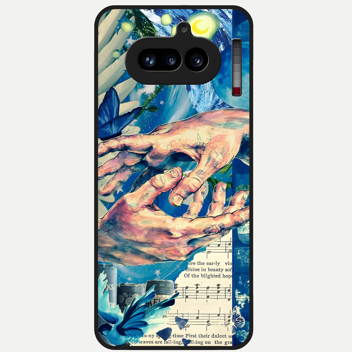  Aesthetic Divider Glass Case For Nothing Phone 4A back cover – full design glossy printed glass finish