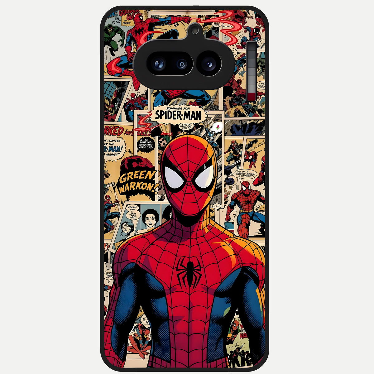  Aesthetic Spider Glass Case For Nothing Phone 4A back cover – full design glossy printed glass finish