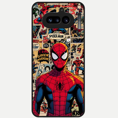 Aesthetic Spider Glass Case For Nothing Phone 4A back cover – full design glossy printed glass finish