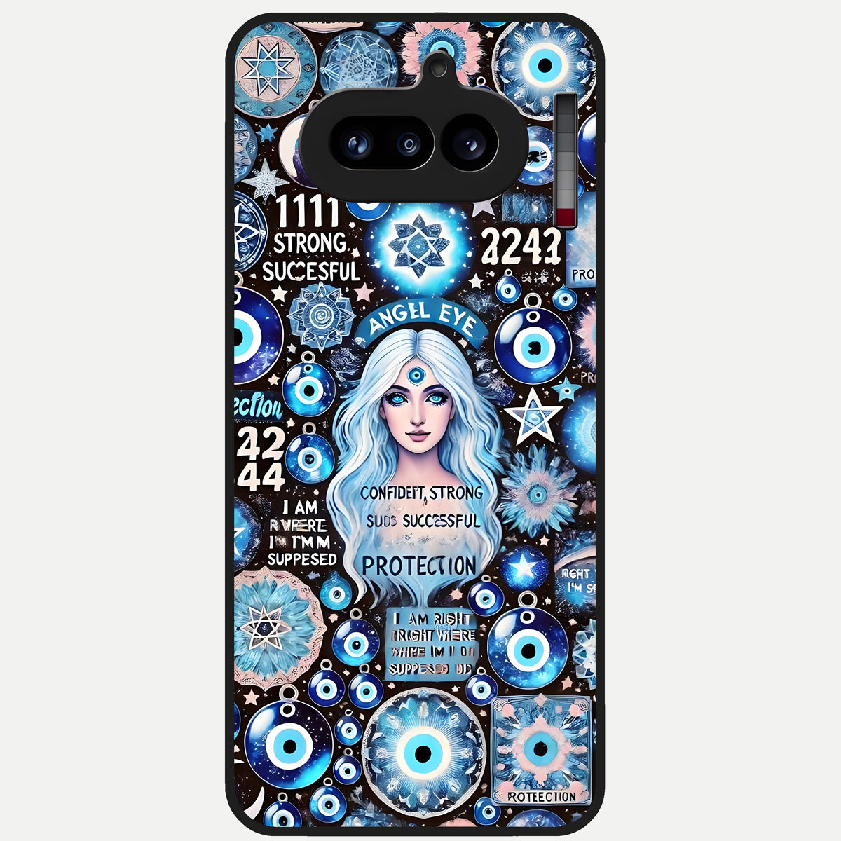  Angel Aura Shield Glass Case For Nothing Phone 4A back cover – full design glossy printed glass finish