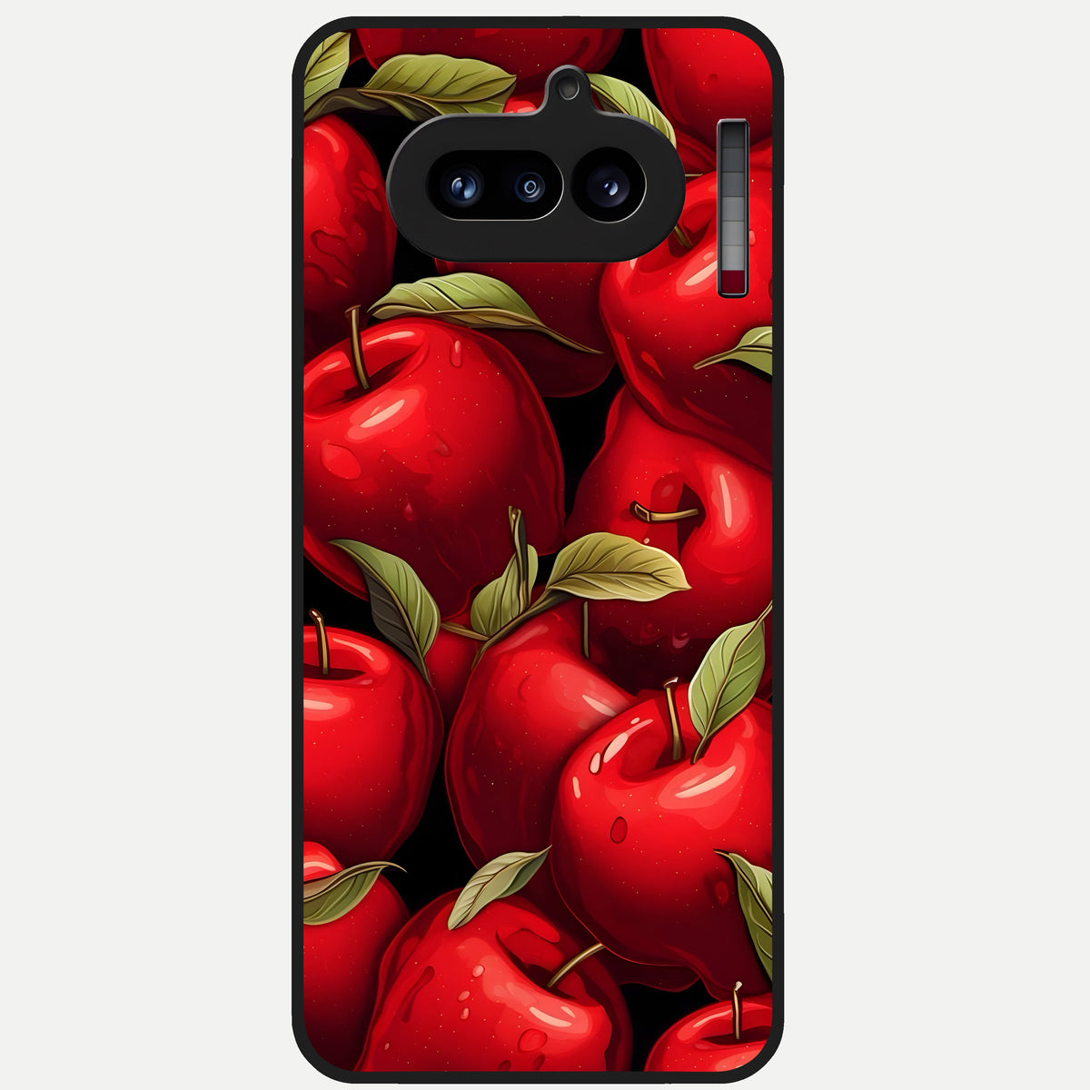  Apple Pattern Glass Case For Nothing Phone 4A back cover – full design glossy printed glass finish