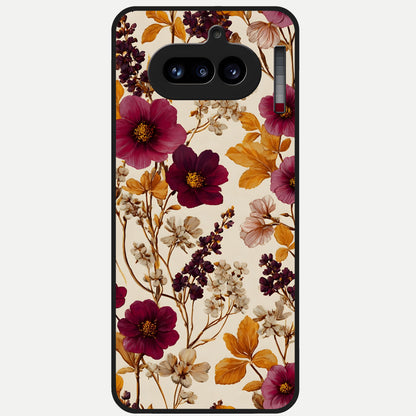  Autumn Wine Bloom Glass Case For Nothing Phone 4A back cover – full design glossy printed glass finish