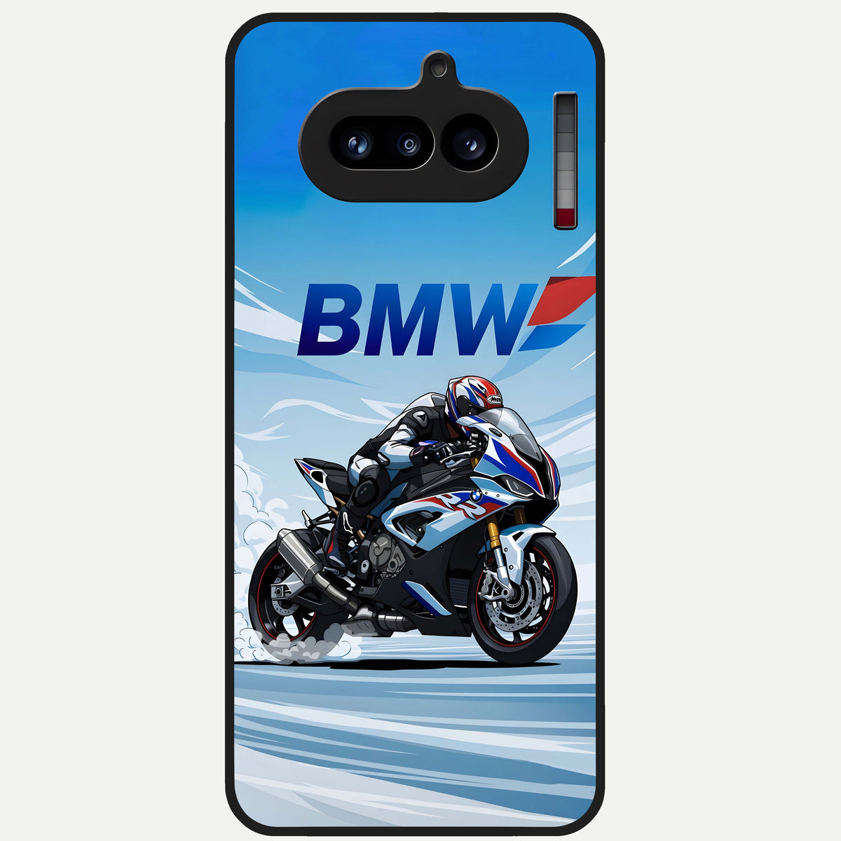  BMW Power Drift Glass Case For Nothing Phone 4A back cover – full design glossy printed glass finish