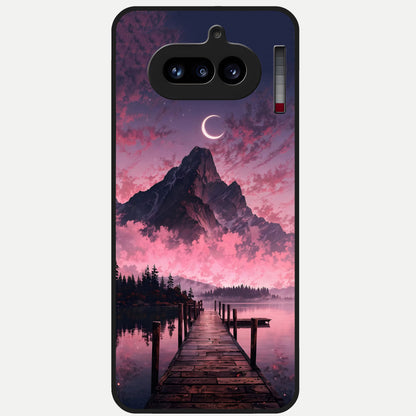  Beautiful Mountain View Glass Case For Nothing Phone 4A back cover – full design glossy printed glass finish