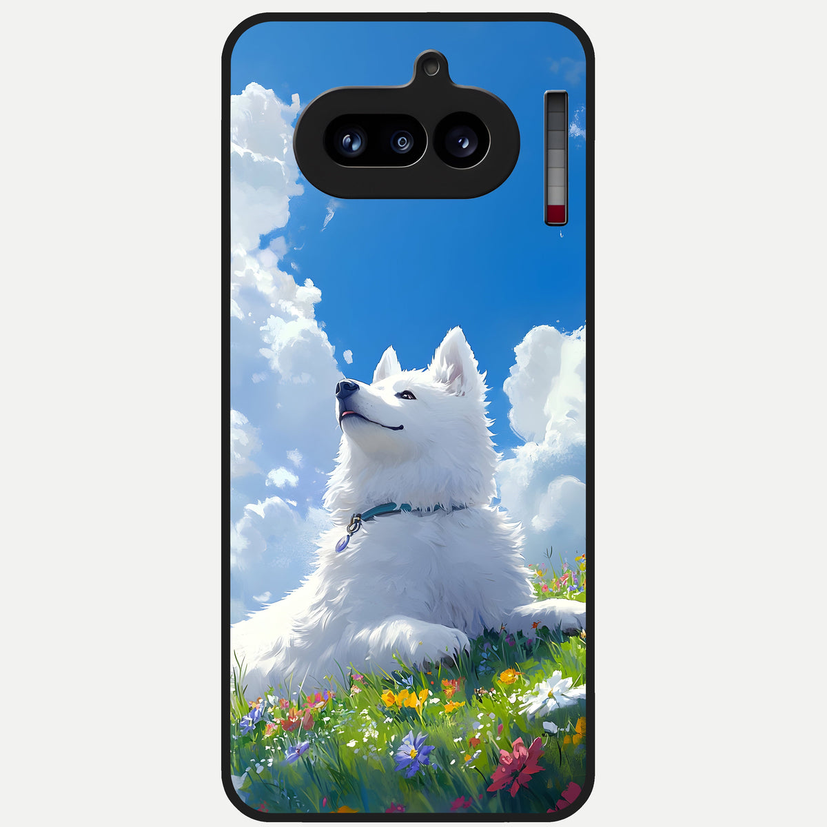  Blissful Cloud Pup Glass Case For Nothing Phone 4A back cover – full design glossy printed glass finish