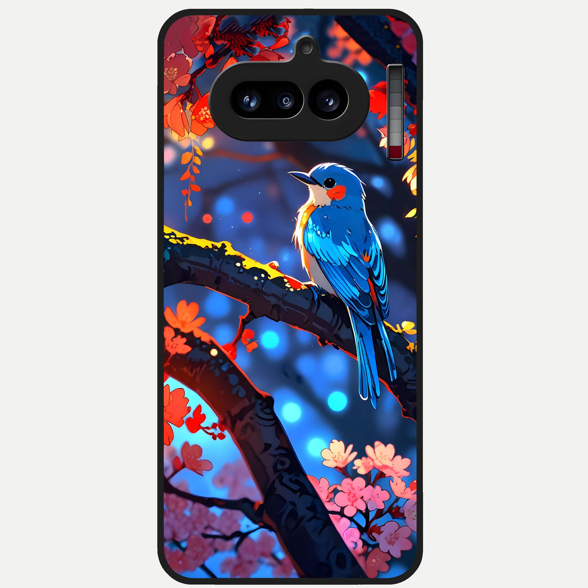  Blooming Water Drift Glass Case For Nothing Phone 4A back cover – full design glossy printed glass finish