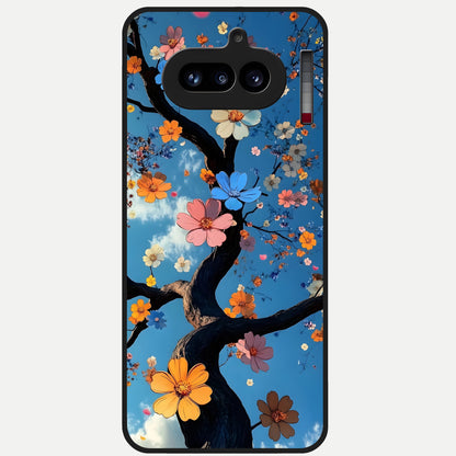  Blossom Dream Sky Glass Case For Nothing Phone 4A back cover – full design glossy printed glass finish
