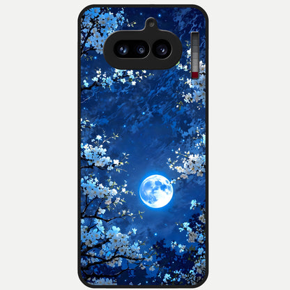  Blossom Moonlight Sky Glass Case For Nothing Phone 4A back cover – full design glossy printed glass finish