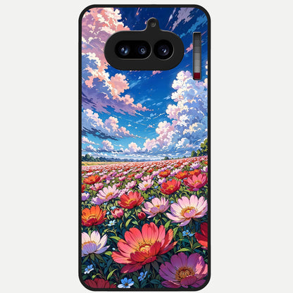  Blossom Sky Field Glass Case For Nothing Phone 4A back cover – full design glossy printed glass finish