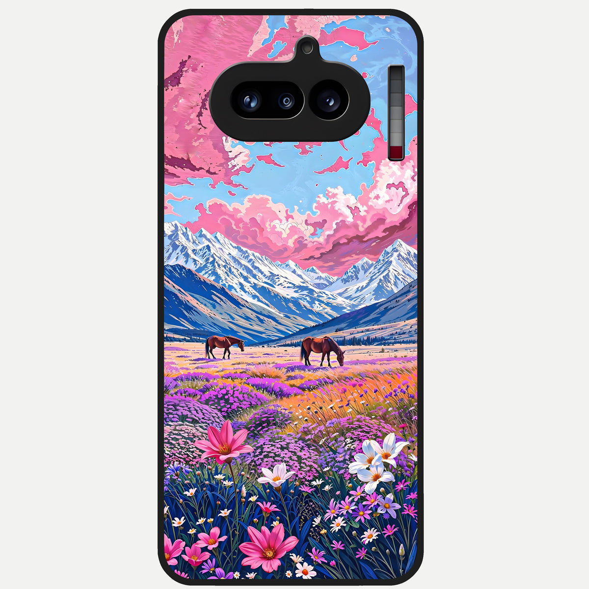  Blossom Valley Dream Glass Case For Nothing Phone 4A back cover – full design glossy printed glass finish