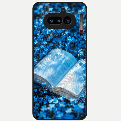  Blue Bloom Tales Glass Case For Nothing Phone 4A back cover – full design glossy printed glass finish