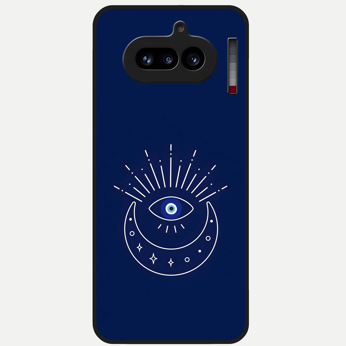  Blue Evil Eye Glass Case For Nothing Phone 4A back cover – full design glossy printed glass finish