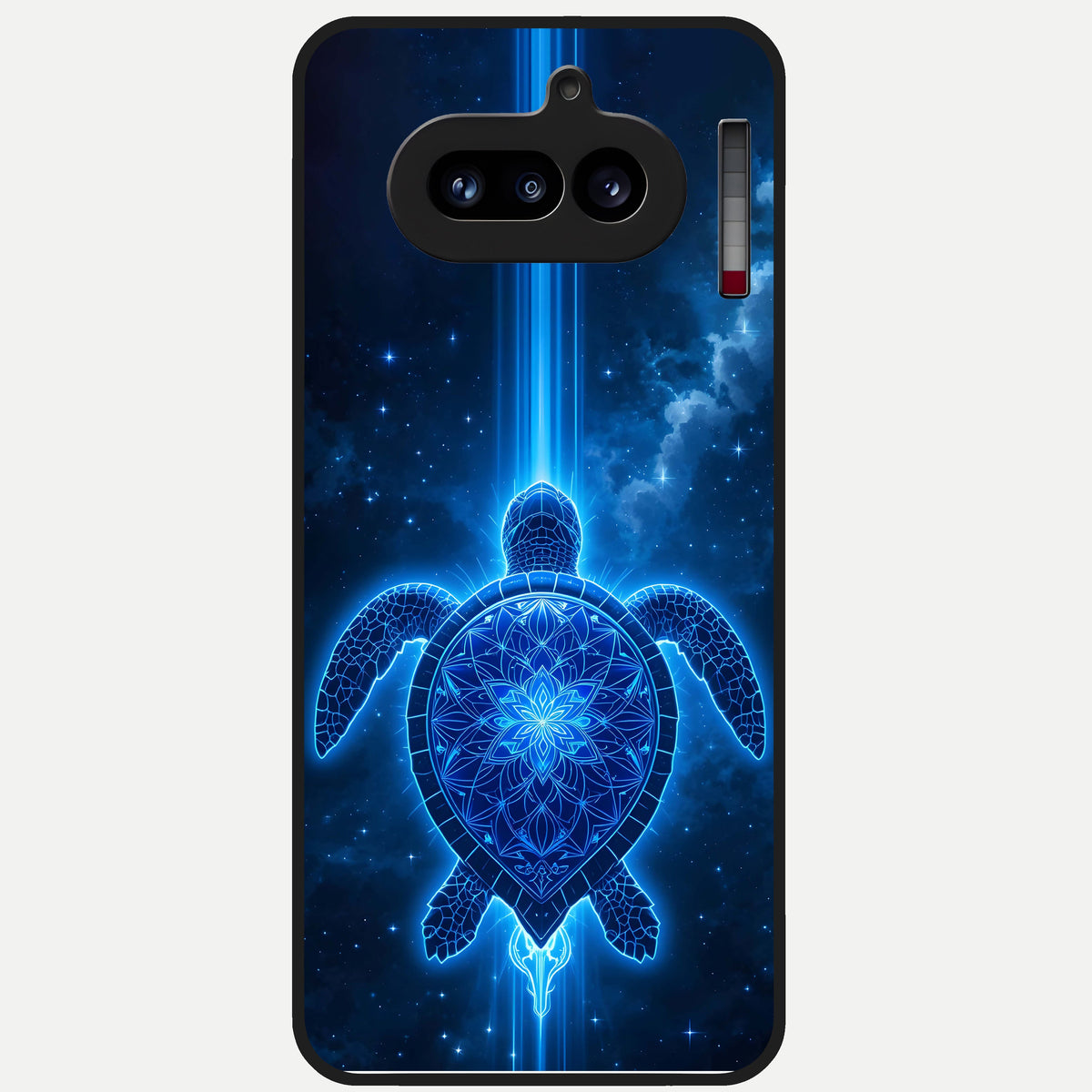  Blue Galaxy Turtle Glass Case For Nothing Phone 4A back cover – full design glossy printed glass finish