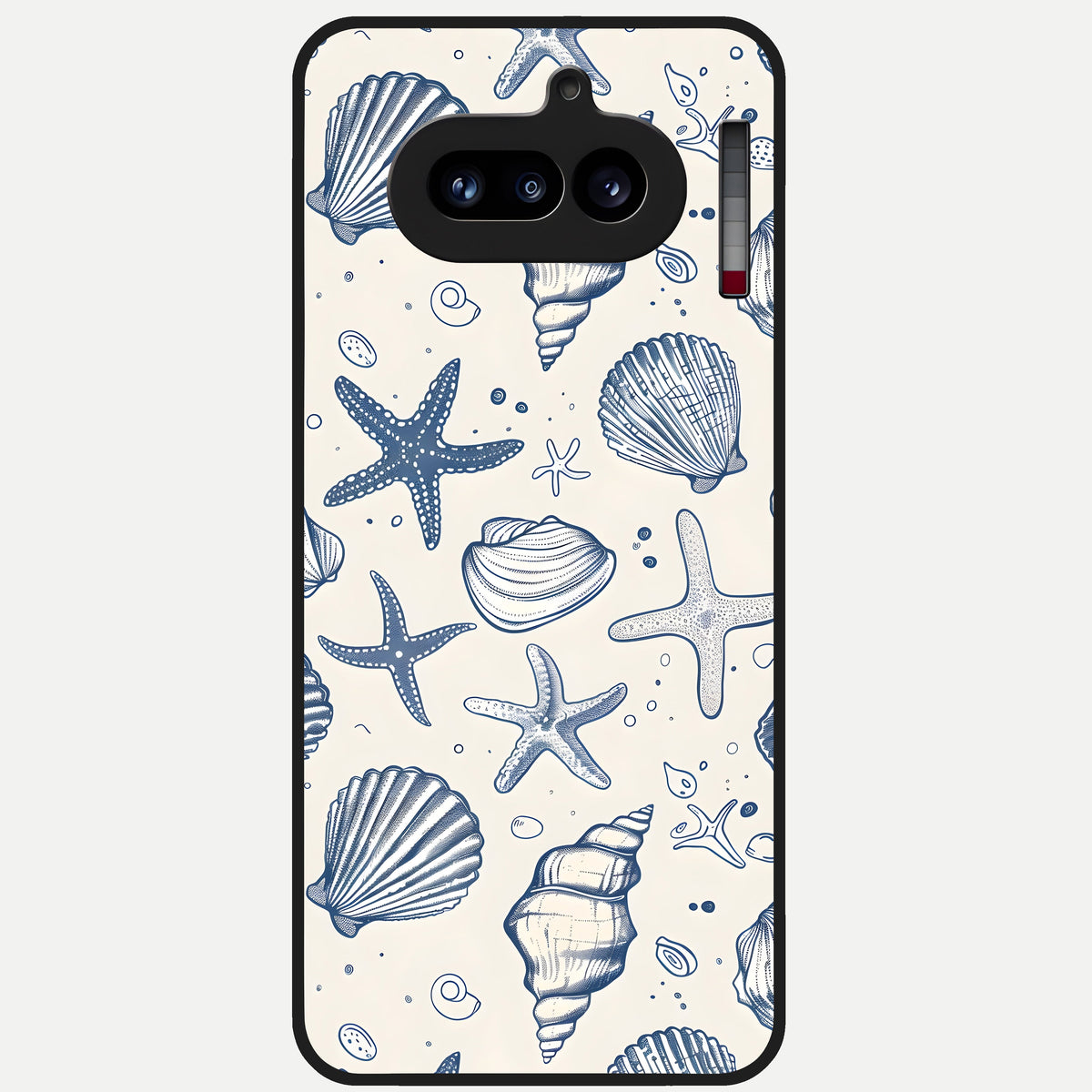  Blue Ocean Outline Glass Case For Nothing Phone 4A back cover – full design glossy printed glass finish