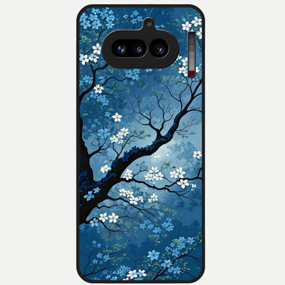  Blue Tree Serenity Glass Case For Nothing Phone 4A back cover – full design glossy printed glass finish