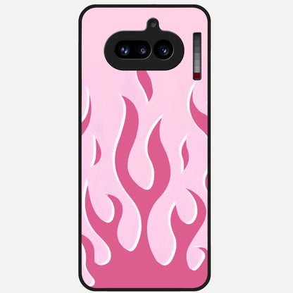  Blush Flame Energy Glass Case For Nothing Phone 4A back cover – full design glossy printed glass finish