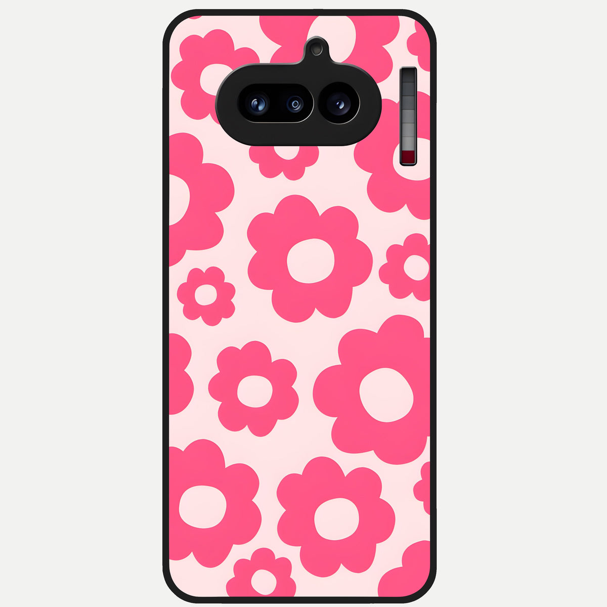  Blush Flower Pop Glass Case For Nothing Phone 4A back cover – full design glossy printed glass finish