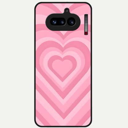  Blush Heart Waves Glass Case For Nothing Phone 4A back cover – full design glossy printed glass finish
