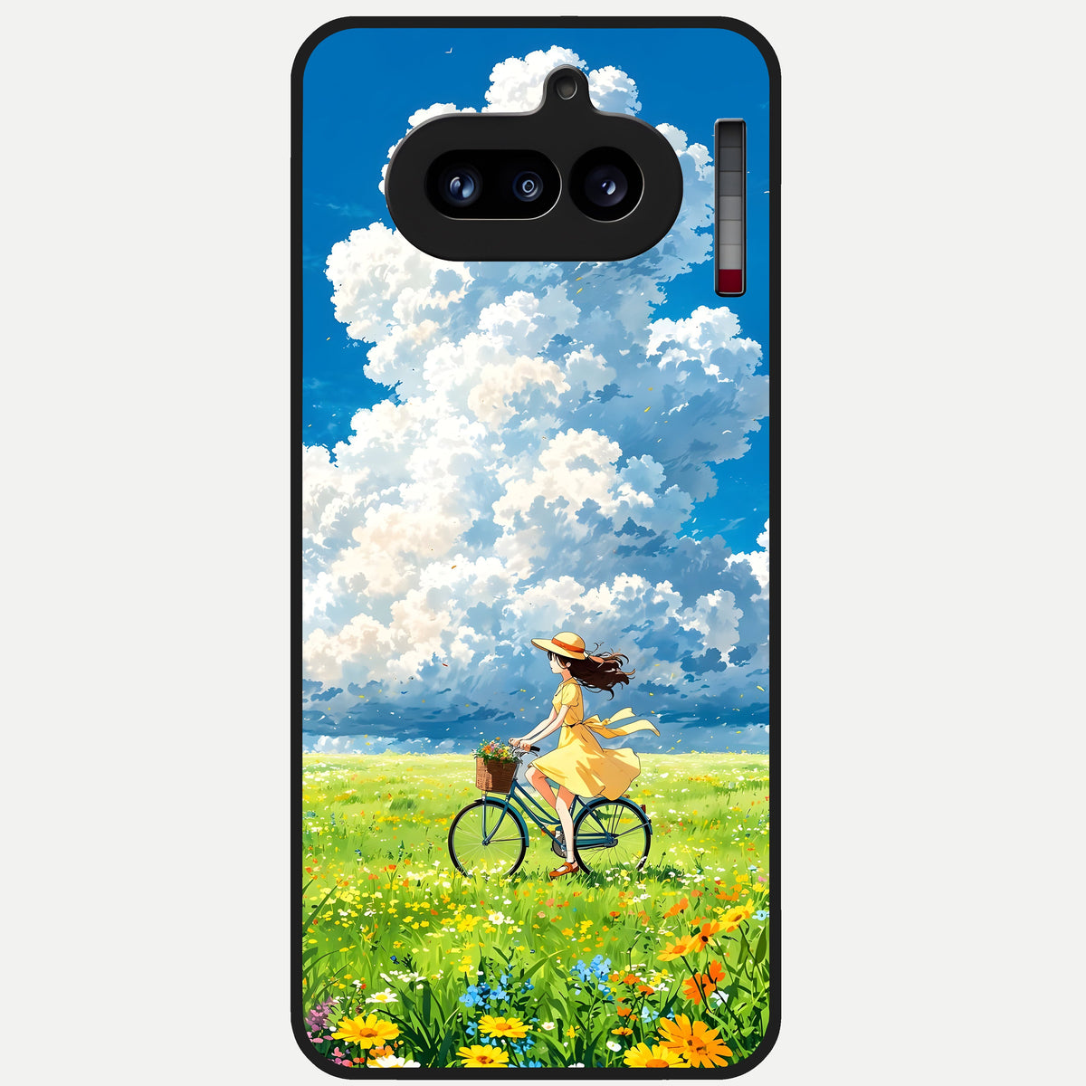  Breezy Meadow Ride Glass Case For Nothing Phone 4A back cover – full design glossy printed glass finish