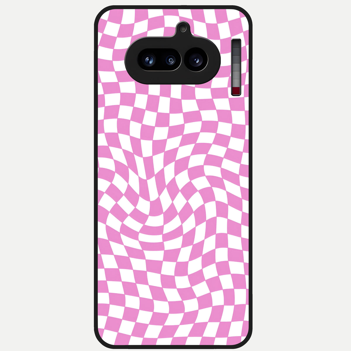  Bubblegum Check Wave Glass Case For Nothing Phone 4A back cover – full design glossy printed glass finish