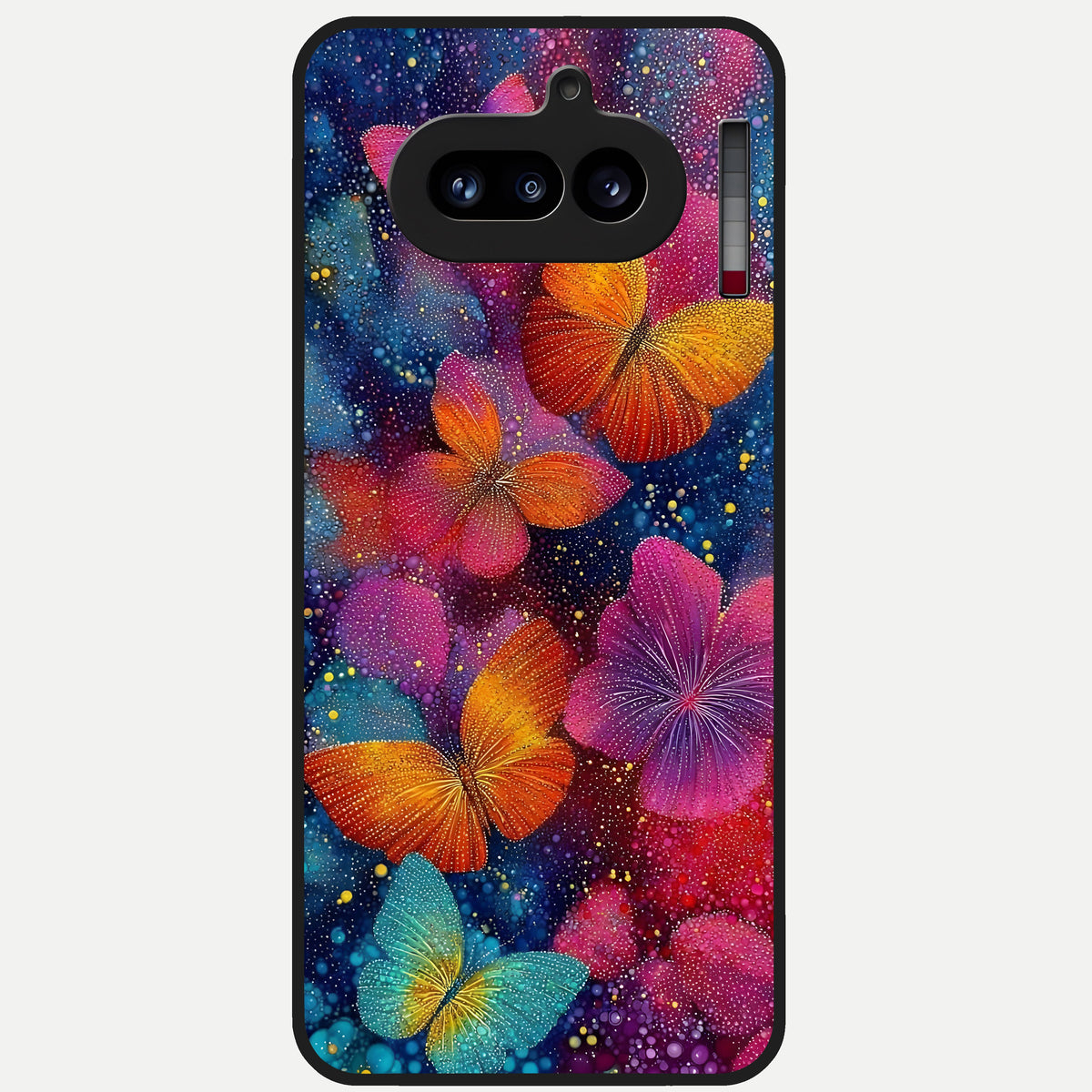  Butterfly Dream Mist Glass Case For Nothing Phone 4A back cover – full design glossy printed glass finish