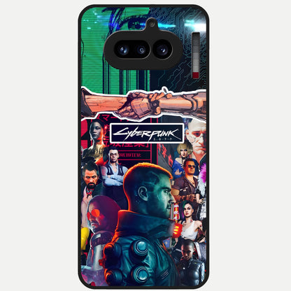  CYBERPUNK Legacy Glass Case For Nothing Phone 4A back cover – full design glossy printed glass finish