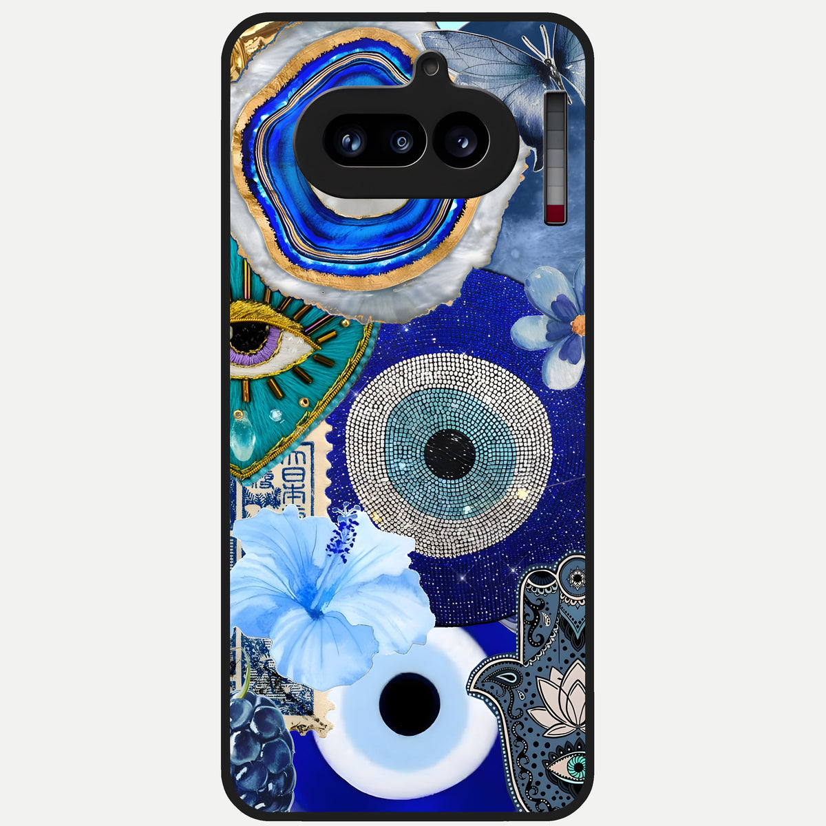  Celestial Blue Vision Glass Case For Nothing Phone 4A back cover – full design glossy printed glass finish