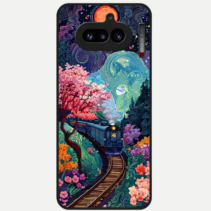  Celestial Train Journey Glass Case For Nothing Phone 4A back cover – full design glossy printed glass finish