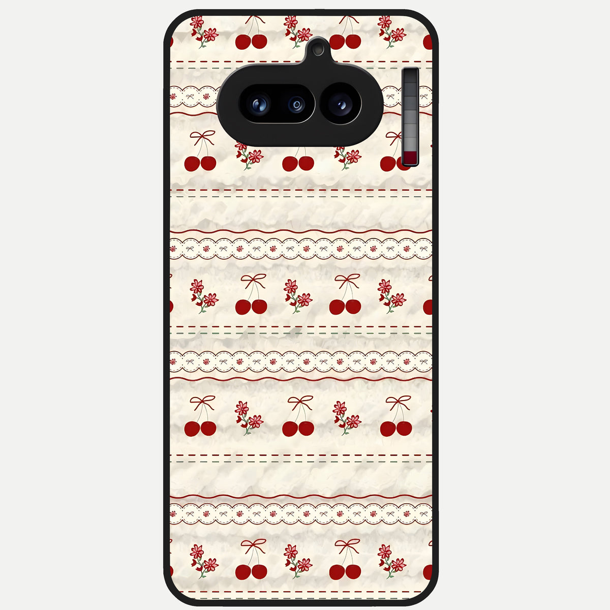  Cherry Bloom Charm Glass Case For Nothing Phone 4A back cover – full design glossy printed glass finish