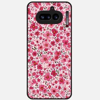  Cherry Blossom Charm Glass Case For Nothing Phone 4A back cover – full design glossy printed glass finish