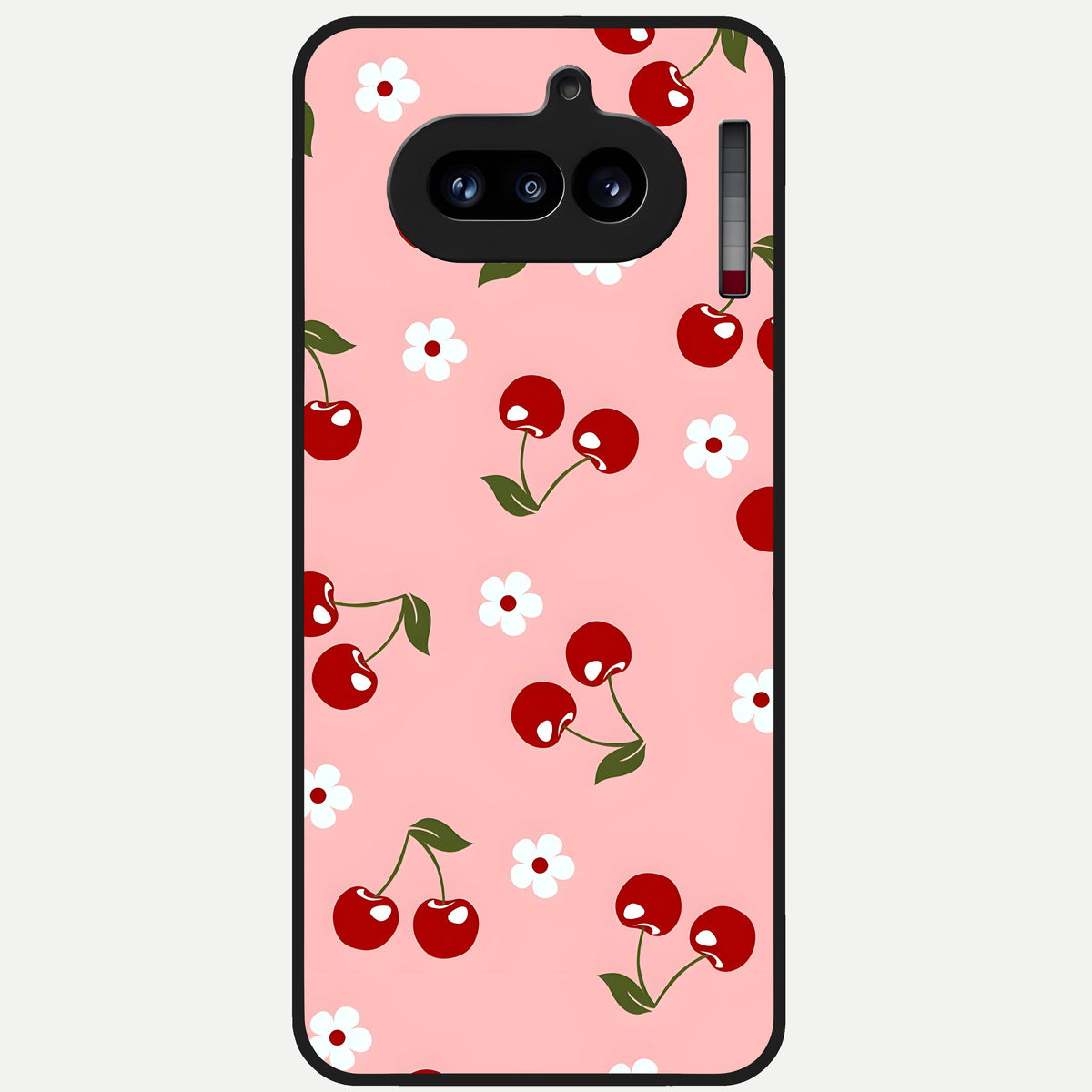  Cherry Love Mood Glass Case For Nothing Phone 4A back cover – full design glossy printed glass finish