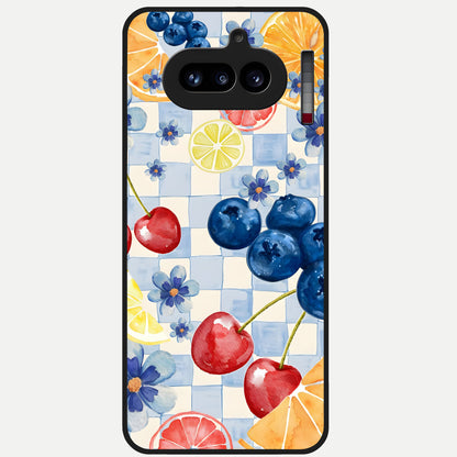  Citrus Bloom Joy Glass Case For Nothing Phone 4A back cover – full design glossy printed glass finish