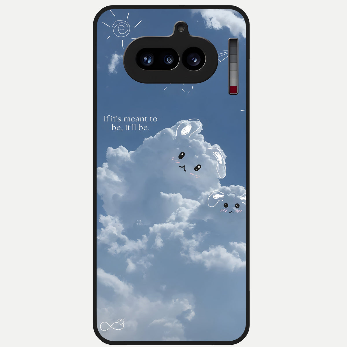  Cloud Bunny Dreams Glass Case For Nothing Phone 4A back cover – full design glossy printed glass finish