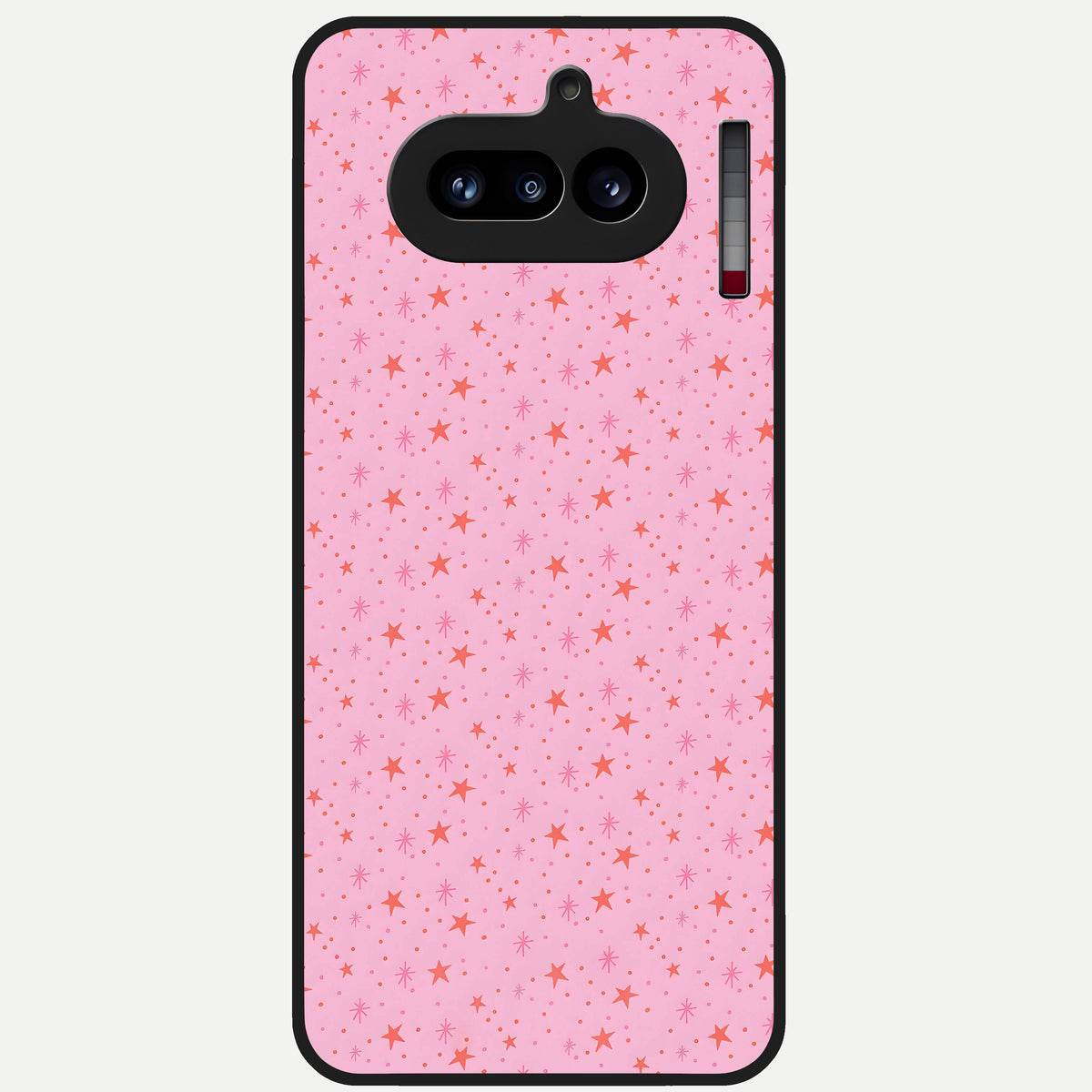  Cosmic Pink Sparkle Glass Case For Nothing Phone 4A back cover – full design glossy printed glass finish