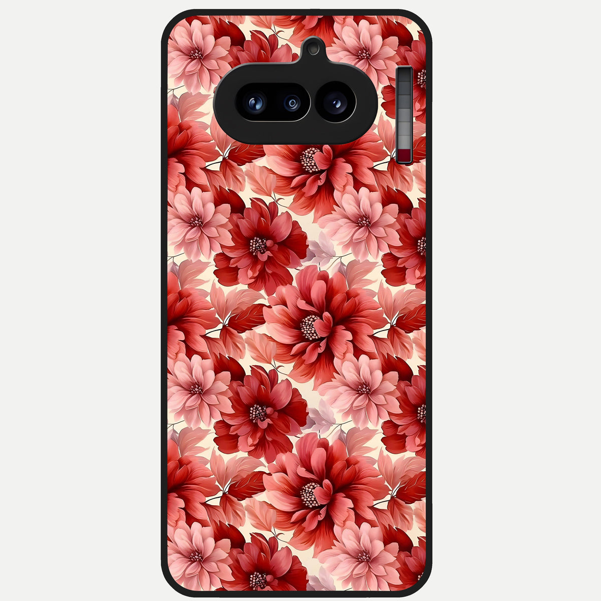  Crimson Love Petals Glass Case For Nothing Phone 4A back cover – full design glossy printed glass finish