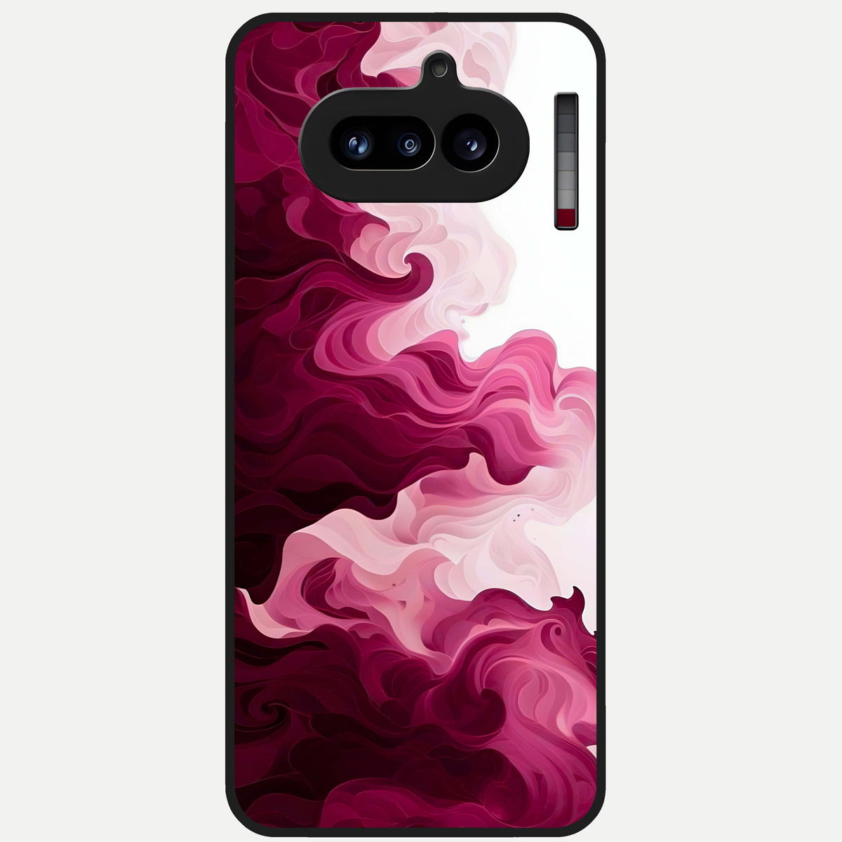  Crimson Wave Flow Glass Case For Nothing Phone 4A back cover – full design glossy printed glass finish