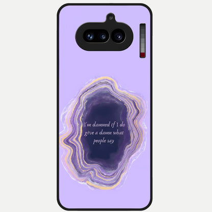  Damned People Quote Glass Case For Nothing Phone 4A back cover – full design glossy printed glass finish