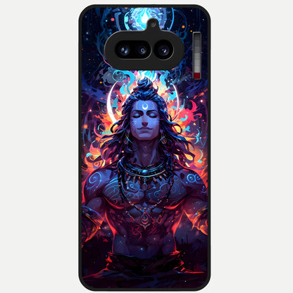  Divine Fire Shiv Glass Case For Nothing Phone 4A back cover – full design glossy printed glass finish