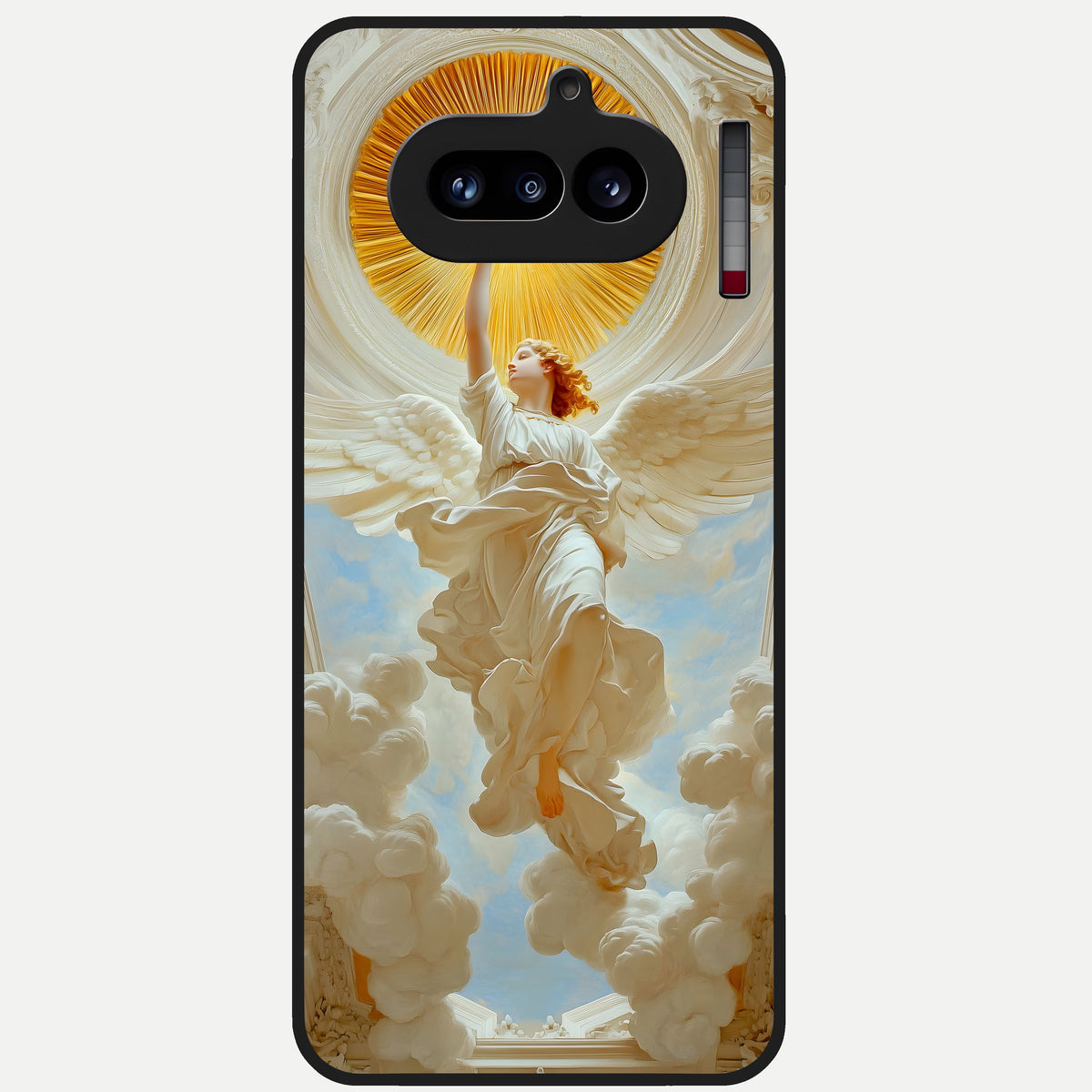  Divine Light Angel Glass Case For Nothing Phone 4A back cover – full design glossy printed glass finish