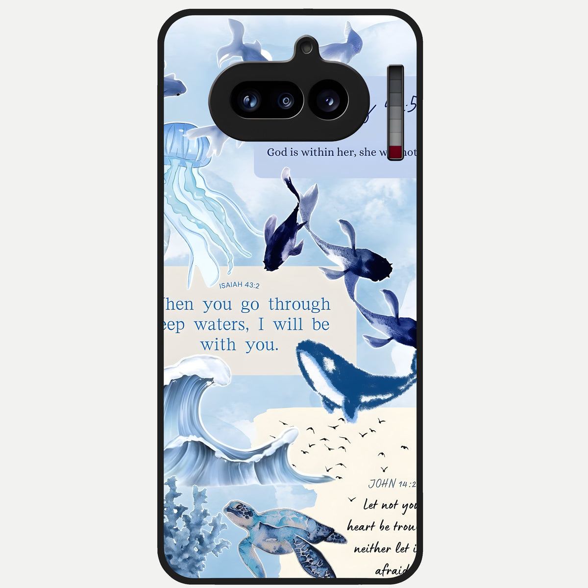  Faithful Ocean Promise Glass Case For Nothing Phone 4A back cover – full design glossy printed glass finish