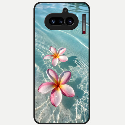  Floating Bloom Bliss Glass Case For Nothing Phone 4A back cover – full design glossy printed glass finish