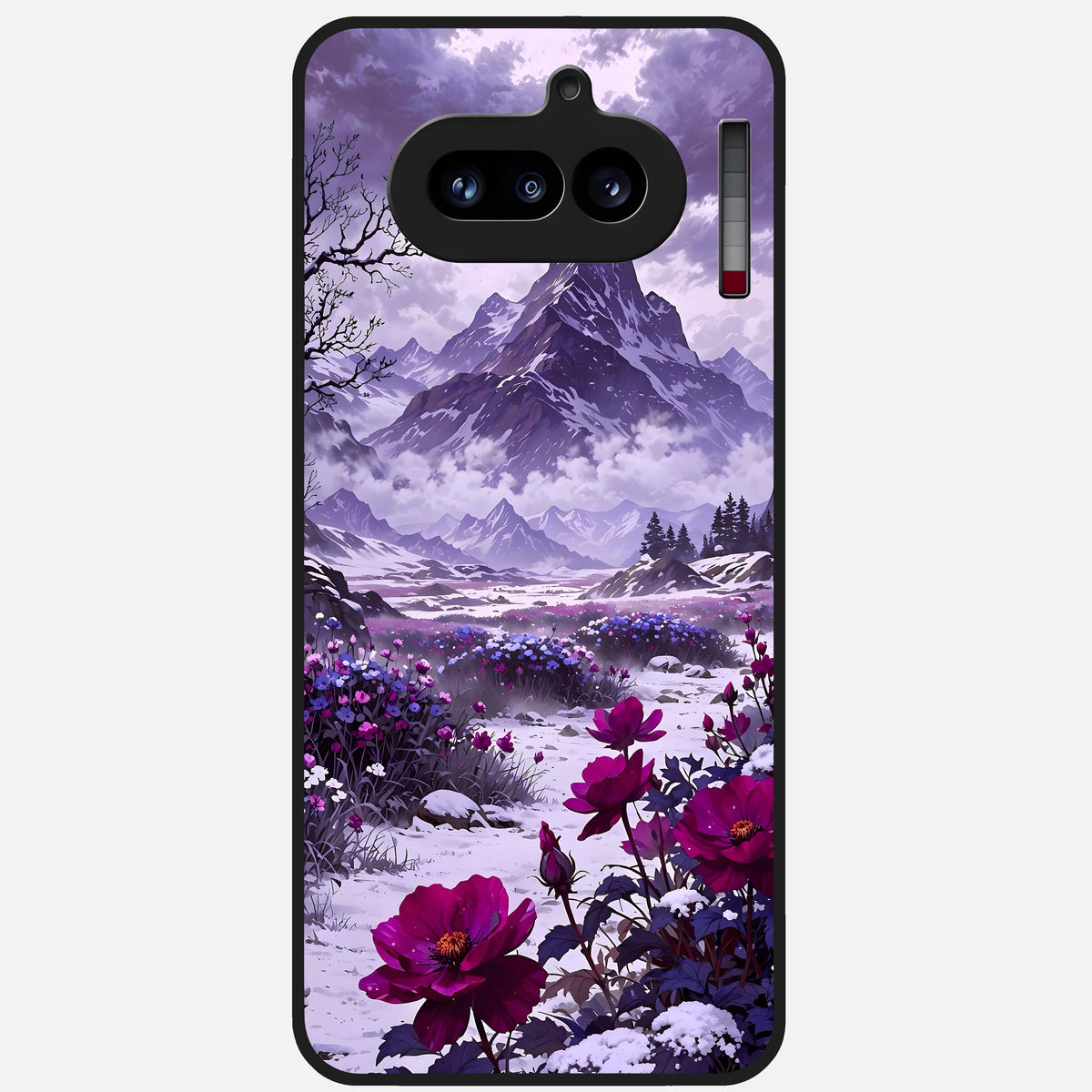  Flower Mountain View Glass Case For Nothing Phone 4A back cover – full design glossy printed glass finish