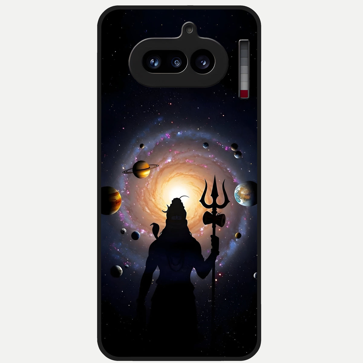  Galactic Shiva Vision Glass Case For Nothing Phone 4A back cover – full design glossy printed glass finish