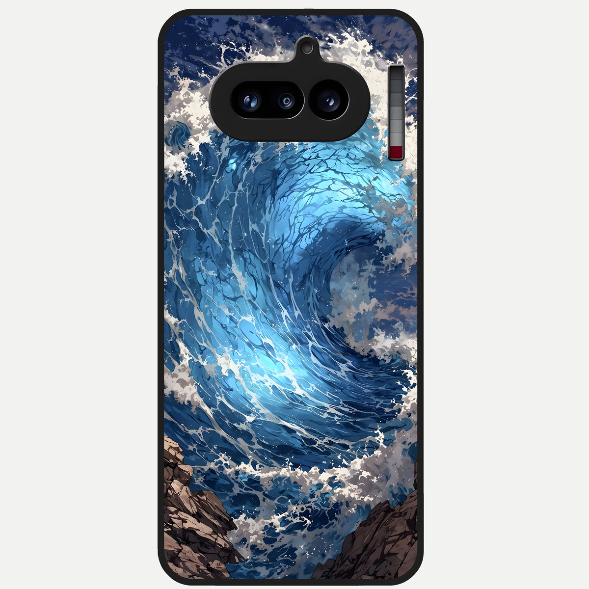  Giant Ocean Wave Glass Case For Nothing Phone 4A back cover – full design glossy printed glass finish
