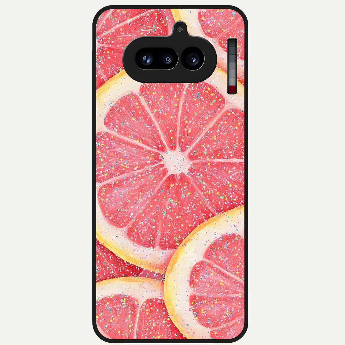  Glitter Grapefruit Glass Case For Nothing Phone 4A back cover – full design glossy printed glass finish