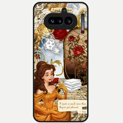  Golden Dream Belle Glass Case For Nothing Phone 4A back cover – full design glossy printed glass finish