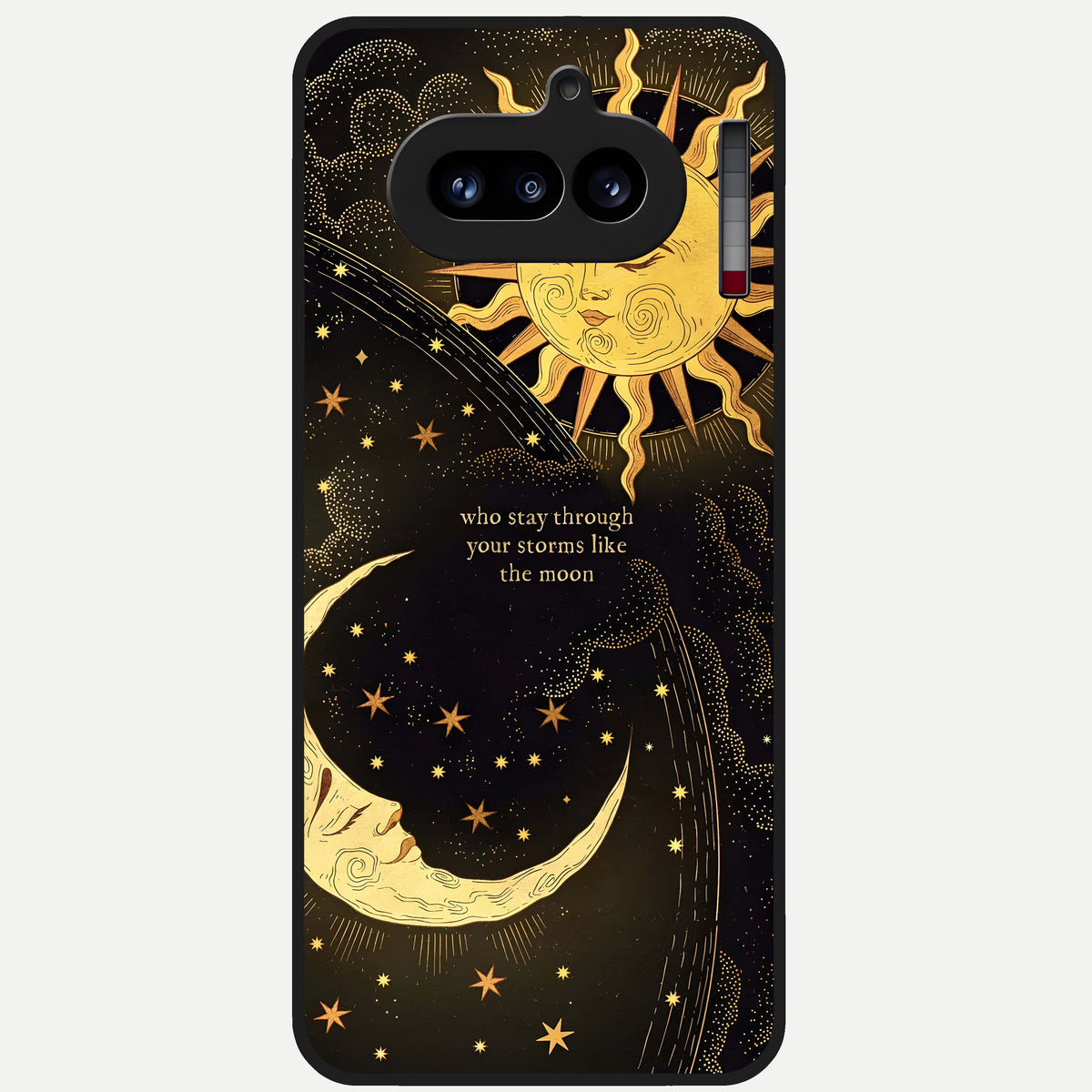  Golden Lunar Love Glass Case For Nothing Phone 4A back cover – full design glossy printed glass finish