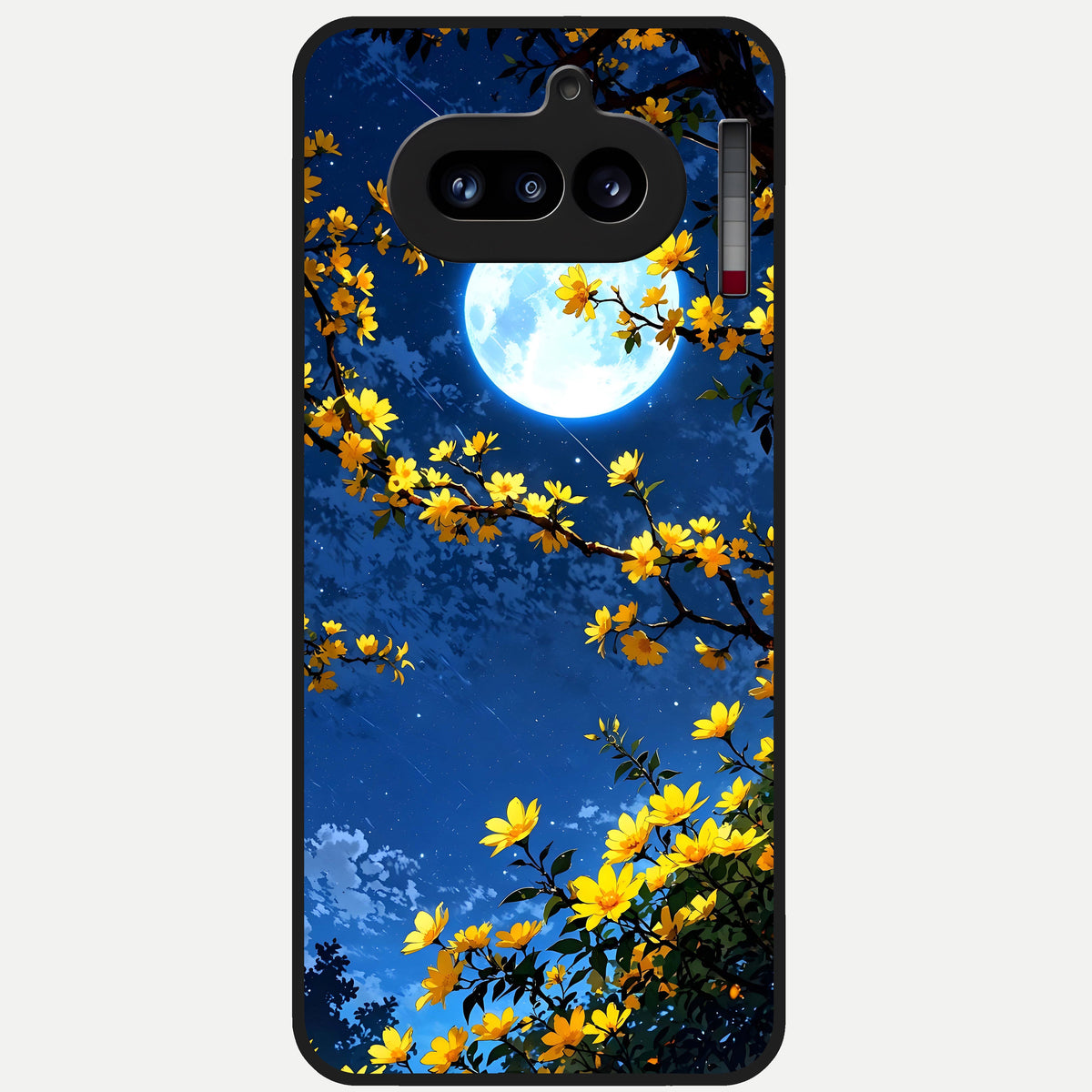  Golden Night Glow Glass Case For Nothing Phone 4A back cover – full design glossy printed glass finish